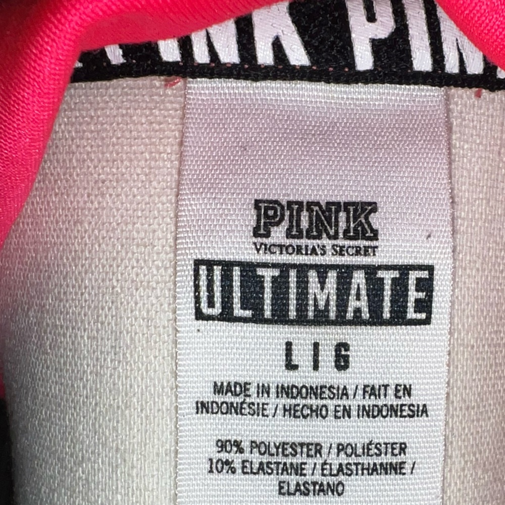 PINK Victorias Secret 1/4 zip long sleeve size Large - Picture 7 of 8
